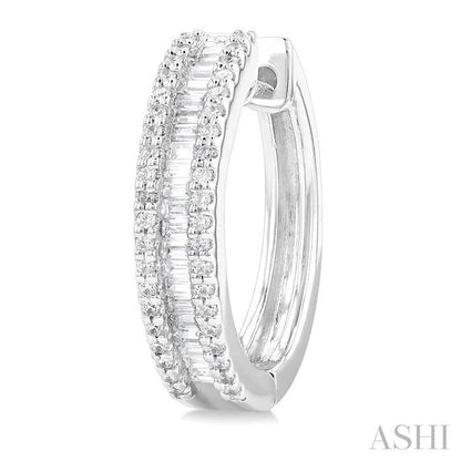 Baguette Diamond Hoop Earrings