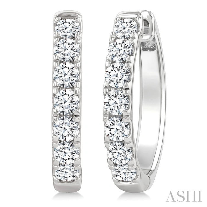 Diamond Fashion Hoop Earrings