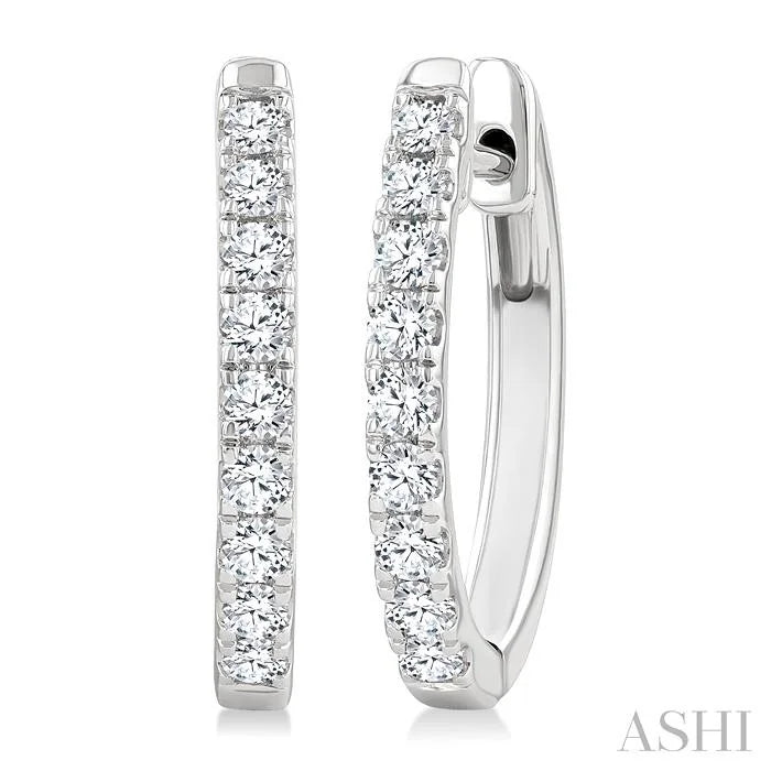 Diamond Fashion Hoop Earrings