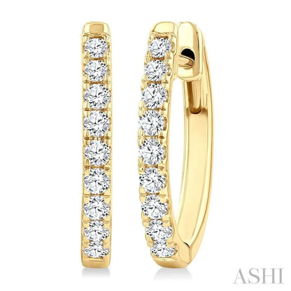 Diamond Fashion Hoop Earrings