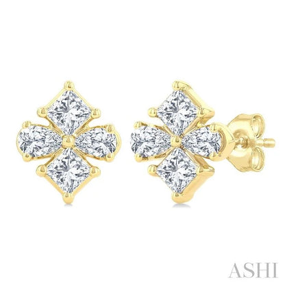 Mixed Shape Diamond Fashion Earrings