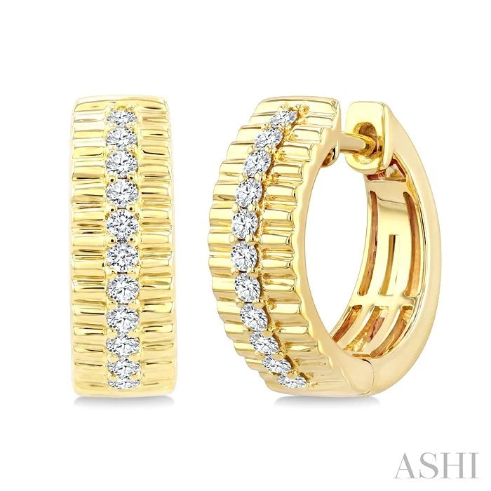 Pirouette Diamond Fashion Hoop Earrings