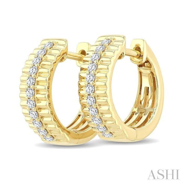 Pirouette Diamond Fashion Hoop Earrings