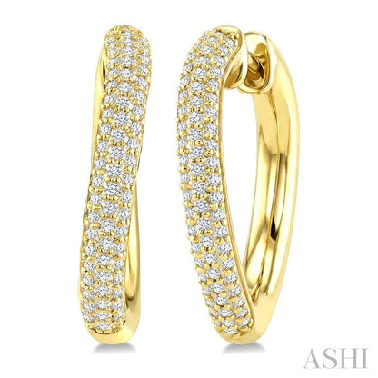Aeris Gold Diamond Fashion Hoop Earrings