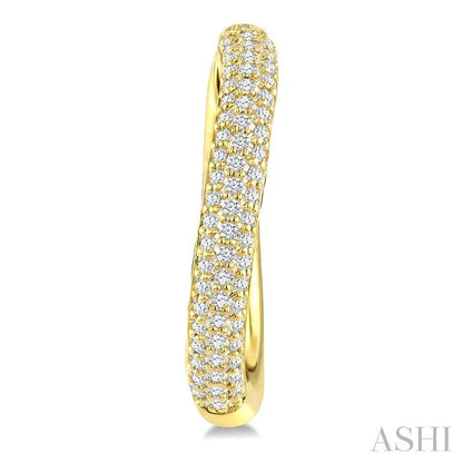 Aeris Gold Diamond Fashion Hoop Earrings