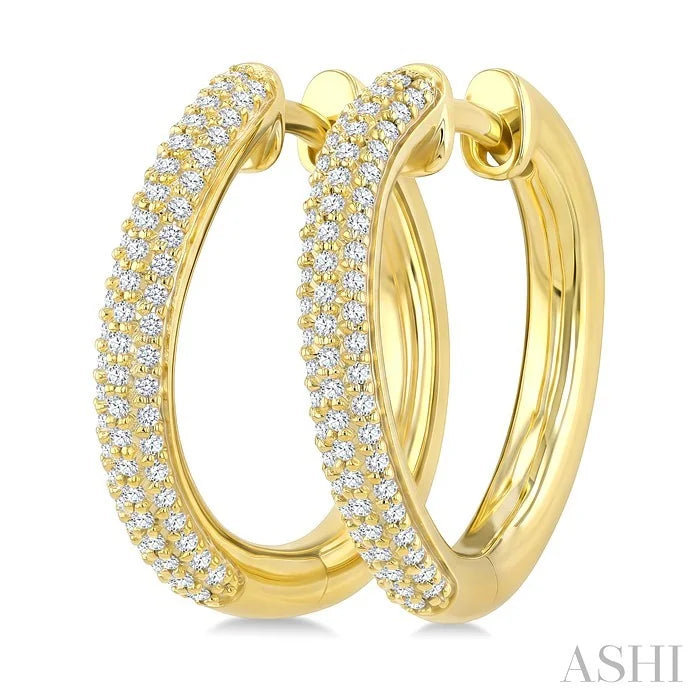 Aeris Gold Diamond Fashion Hoop Earrings