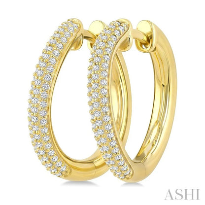 Aeris Gold Diamond Fashion Hoop Earrings