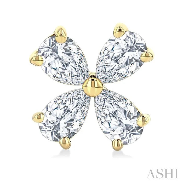 Floral Diamond Stud Earrings