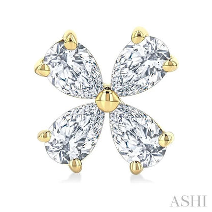 Floral Diamond Stud Earrings