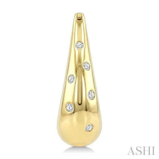 Aeris Gold Mosaic Diamond Fashion Hoop Earrings