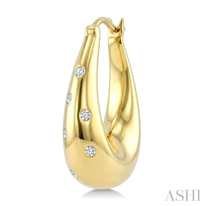 Aeris Gold Mosaic Diamond Fashion Hoop Earrings