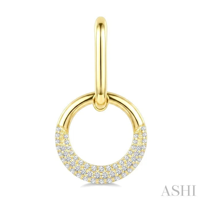 Aeris Gold Interlock Diamond Fashion Earrings