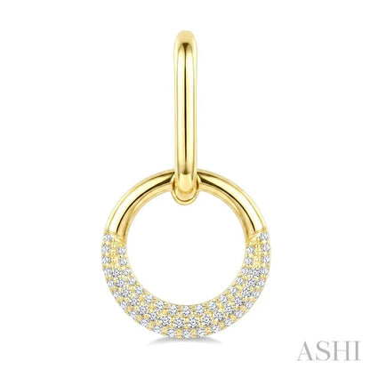Aeris Gold Interlock Diamond Fashion Earrings