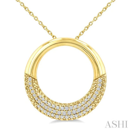 Aeris Gold Circle Diamond Fashion Pendant