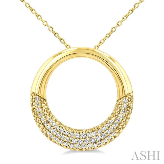 Aeris Gold Circle Diamond Fashion Pendant