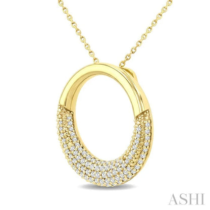 Aeris Gold Circle Diamond Fashion Pendant