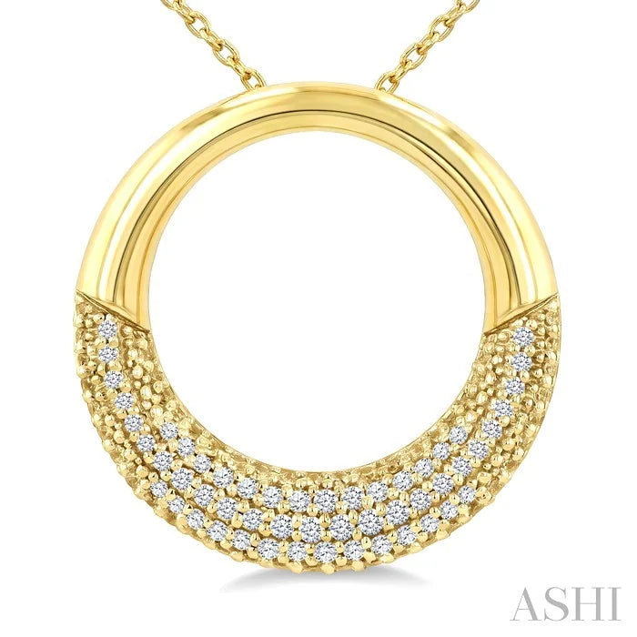 Aeris Gold Circle Diamond Fashion Pendant