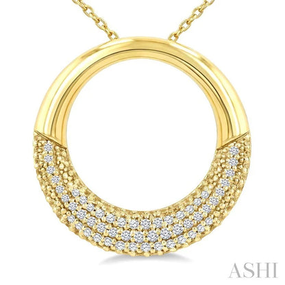 Aeris Gold Circle Diamond Fashion Pendant