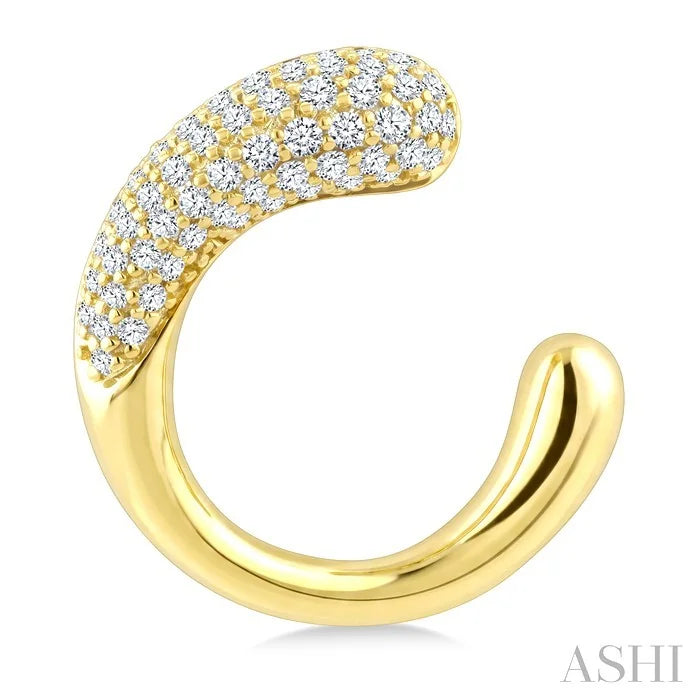 Aeris Gold Diamond Fashion Half Hoop Earrings