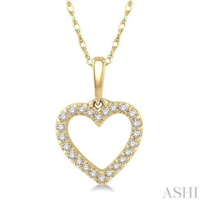 Heart Shape Petite Diamond Fashion Pendant