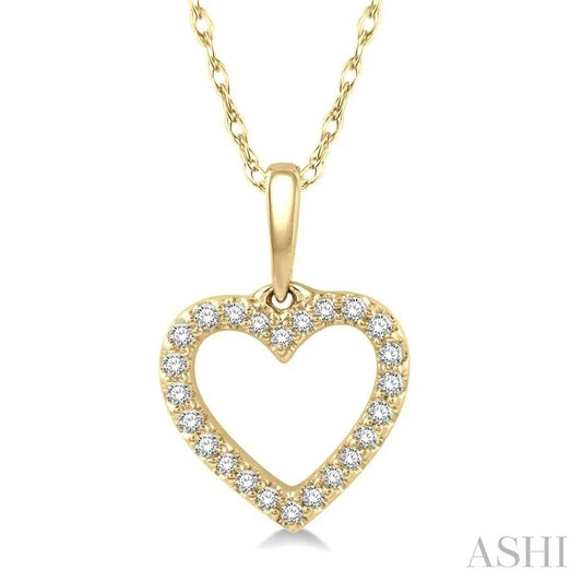 Heart Shape Petite Diamond Fashion Pendant