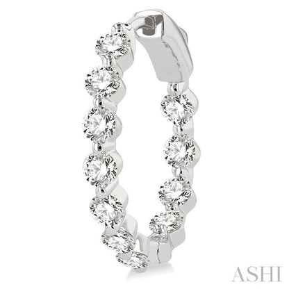 Inside-Out Diamond Round Hoop Earrings