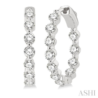 Inside-Out Diamond Round Hoop Earrings