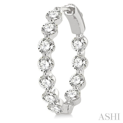 Inside-Out Diamond Round Hoop Earrings