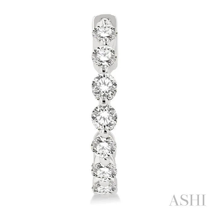 Inside-Out Diamond Round Hoop Earrings