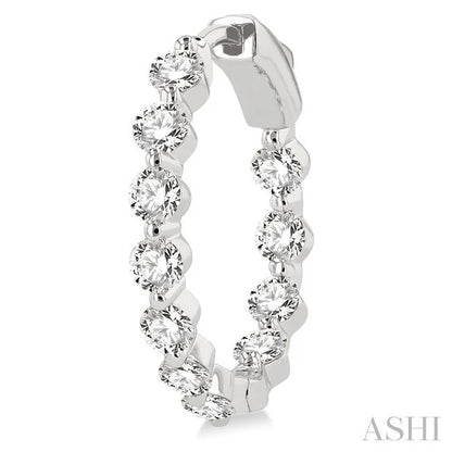 Inside-Out Diamond Round Hoop Earrings