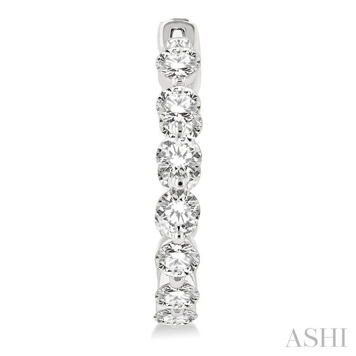 Inside-Out Diamond Round Hoop Earrings