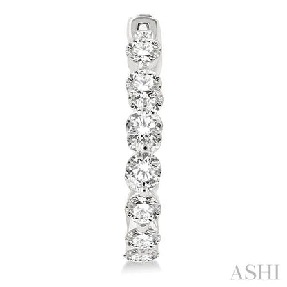 Inside-Out Diamond Round Hoop Earrings