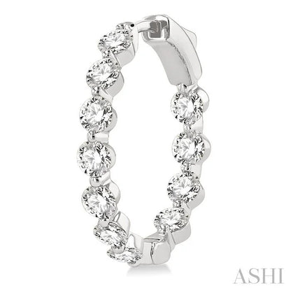 Inside-Out Diamond Round Hoop Earrings