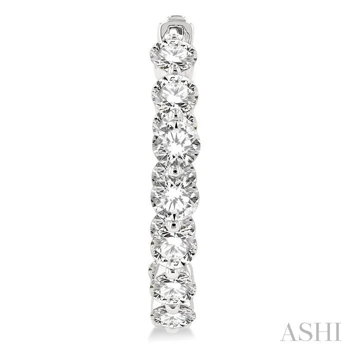 Inside-Out Diamond Round Hoop Earrings