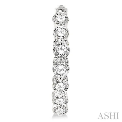 Inside-Out Diamond Round Hoop Earrings