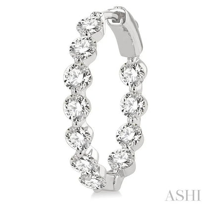Inside-Out Diamond Round Hoop Earrings