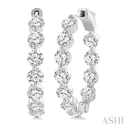 Inside-Out Diamond Round Hoop Earrings