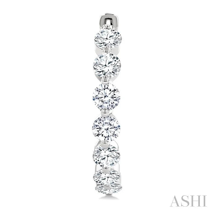 Inside-Out Diamond Round Hoop Earrings
