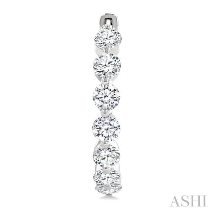Inside-Out Diamond Round Hoop Earrings