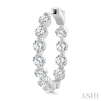 Inside-Out Diamond Round Hoop Earrings