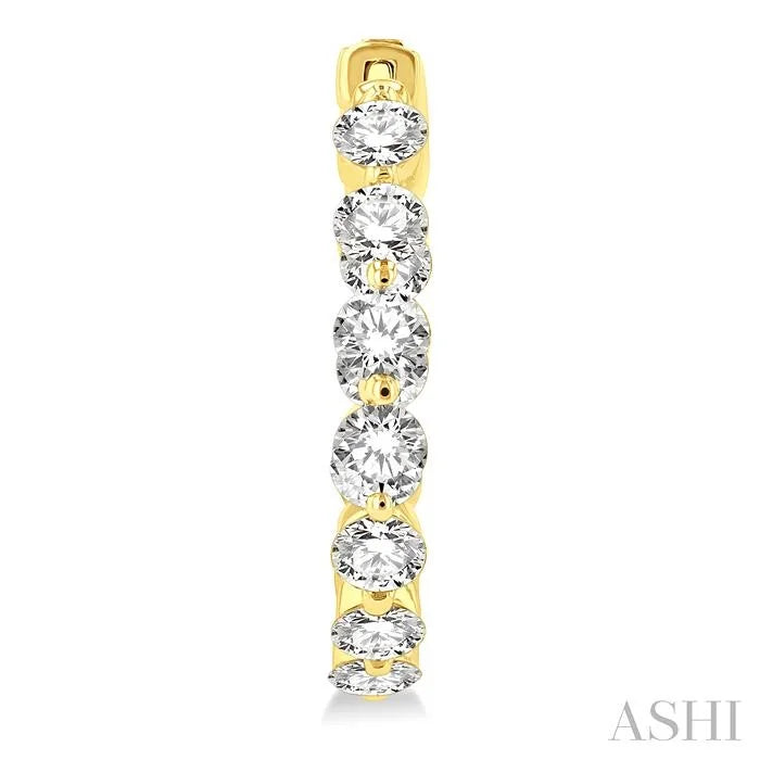 Inside-Out Diamond Round Hoop Earrings