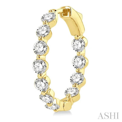 Inside-Out Diamond Round Hoop Earrings
