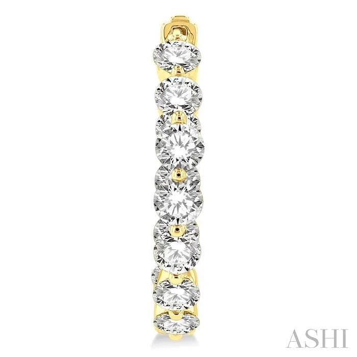 Inside-Out Diamond Round Hoop Earrings