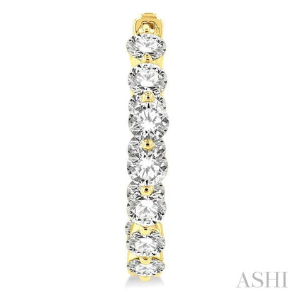 Inside-Out Diamond Round Hoop Earrings