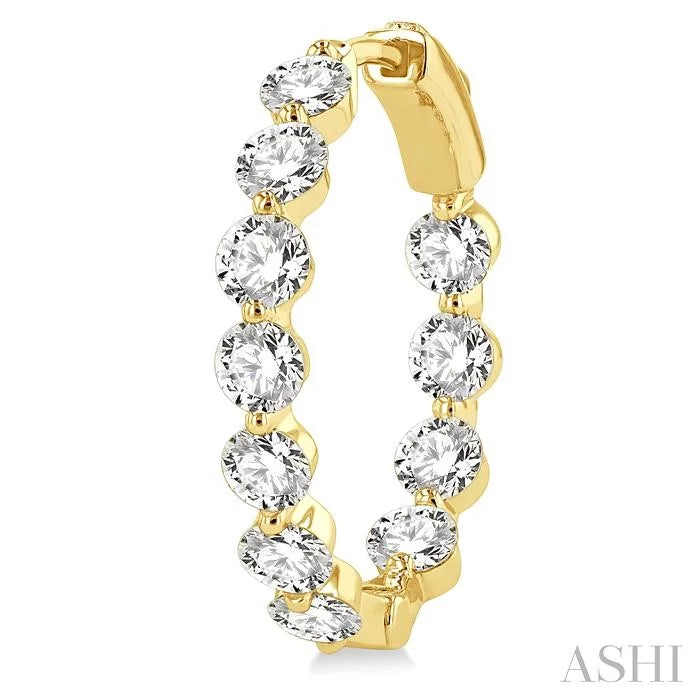 Inside-Out Diamond Round Hoop Earrings
