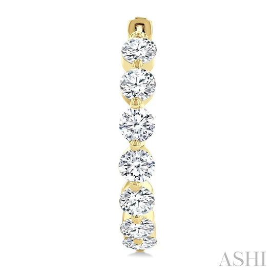 Inside-Out Diamond Round Hoop Earrings