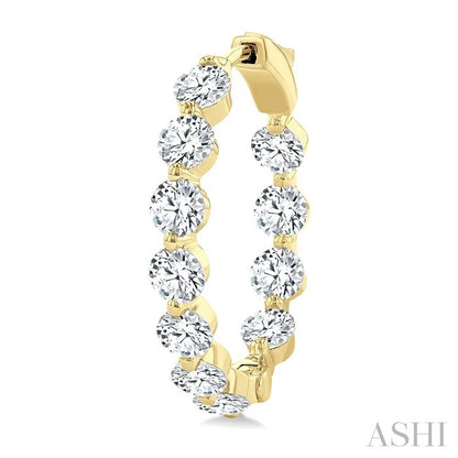 Inside-Out Diamond Round Hoop Earrings