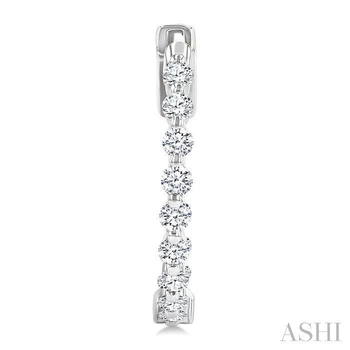 Inside-Out Diamond Round Hoop Earrings