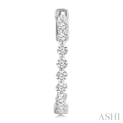 Inside-Out Diamond Round Hoop Earrings