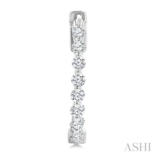 Inside-Out Diamond Round Hoop Earrings